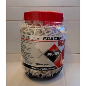 NEW RUBI professional Spacer. 1/8" Plastic Tile Spacer 1000-Pack white
